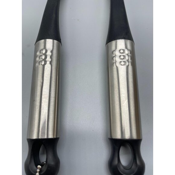 2 slotted spoons Gourmet Solutions plastic with metal handle loop end READ NEW - Picture 4 of 9